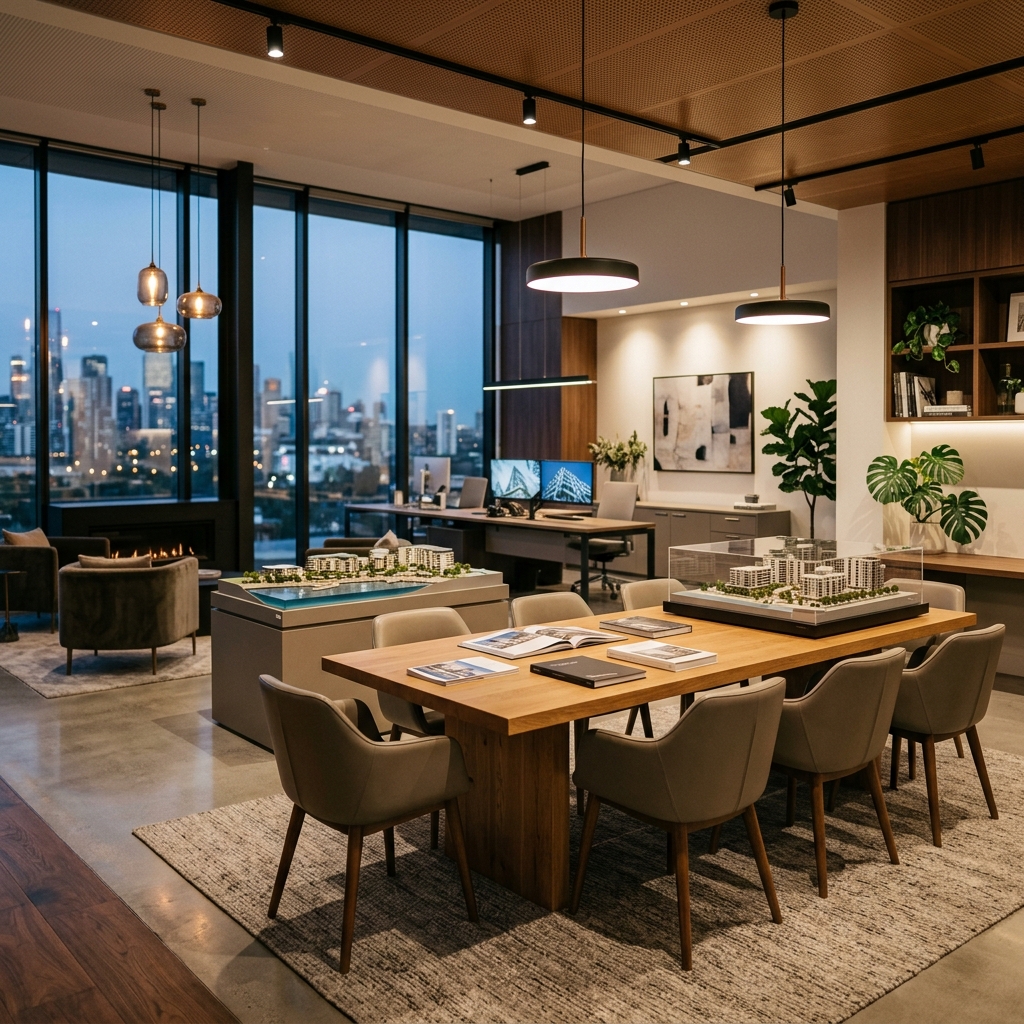 Yes Win Properties premium office with architectural models